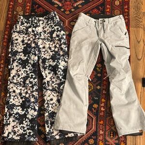 Floral and Gray ski snowboard Pants